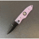 Hoffner Knives Folding Knife, 3.5in, 440c, Spear Point Blade, Chiseled Valkyrie Grip, Black Smooth Blade, FK-S3SBK-CPG