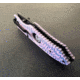 Hoffner Knives Folding Knife, 3.5in, 440c, Spear Point Blade, Chiseled Valkyrie Grip, Black Smooth Blade, FK-S3SBK-CPG