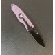 Hoffner Knives Folding Knife, 3.5in, 440c, Spear Point Blade, Chiseled Valkyrie Grip, Black Smooth Blade, FK-S3SBK-CPG