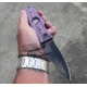 Hoffner Knives Folding Knife, 3.5in, 440c, Spear Point Blade, Chiseled Valkyrie Grip, Black Smooth Blade, FK-S3SBK-CPG