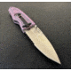 Hoffner Knives Folding Knife, 3.5in, 440c, Spear Point Blade, Chiseled Valkyrie Grip, Silver Combo Blade, FK-S3CBS-CPG