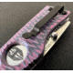 Hoffner Knives Folding Knife, 3.5in, 440c, Spear Point Blade, Chiseled Valkyrie Grip, Silver Combo Blade, FK-S3CBS-CPG