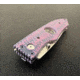 Hoffner Knives Folding Knife, 3.5in, 440c, Spear Point Blade, Chiseled Valkyrie Grip, Silver Smooth Blade, FK-S3SBS-CPG