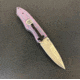Hoffner Knives Folding Knife, 3.5in, 440c, Spear Point Blade, Chiseled Valkyrie Grip, Silver Smooth Blade, FK-S3SBS-CPG