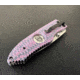 Hoffner Knives Folding Knife, 3.5in, 440c, Spear Point Blade, Chiseled Valkyrie Grip, Silver Smooth Blade, FK-S3SBS-CPG