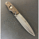 Hoffner Knives Hand Spear Fixed Blade Knife, 5in, 440C Steel, Chiseled Maduro Grip, Black Smooth Blade, Black, HS-S5SBK-CMA