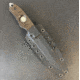 Hoffner Knives Hand Spear Fixed Blade Knife, 5in, 440C Steel, Chiseled Maduro Grip, Black Smooth Blade, Black, HS-S5SBK-CMA