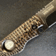 Hoffner Knives Hand Spear Fixed Blade Knife, 5in, 440C Steel, Chiseled Maduro Grip, Black Smooth Blade, Black, HS-S5SBK-CMA
