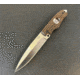 Hoffner Knives Hand Spear Fixed Blade Knife, 5in, 440C Steel, Chiseled Maduro Grip, Silver Smooth Blade, Black, HS-S5SBS-CMA