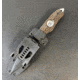 Hoffner Knives Hand Spear Fixed Blade Knife, 5in, 440C Steel, Chiseled Maduro Grip, Silver Smooth Blade, Black, HS-S5SBS-CMA