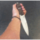 Hoffner Knives Hand Spear Fixed Blade Knife, 5in, 440C Steel, Chiseled Maduro Grip, Silver Smooth Blade, Black, HS-S5SBS-CMA