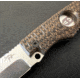 Hoffner Knives Hand Spear Fixed Blade Knife, 5in, 440C Steel, Chiseled Maduro Grip, Silver Smooth Blade, Black, HS-S5SBS-CMA