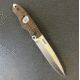 Hoffner Knives Hand Spear Fixed Blade Knife, 5in, 440C Steel, Chiseled Maduro Grip, Silver Smooth Blade, Black, HS-S5SBS-CMA