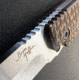 Hoffner Knives Hand Spear Fixed Blade Knife, 5in, 440C Steel, Chiseled Maduro Grip, Silver Smooth Blade, Black, HS-S5SBS-CMA