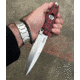 Hoffner Knives Hand Spear Fixed Blade Knife, 5in, 440C Steel, Chiseled Nightstalker Grip, Silver Smooth Blade, Black, HS-S5SBS-CRB