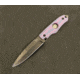 Hoffner Knives Hand Spear Fixed Blade Knife, 5in, 440C Steel, Chiseled Valkyrie Ops Grip, Black Smooth Blade, Black, HS-S5SBK-CPG