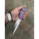 Hoffner Knives Hand Spear Fixed Blade Knife, 5in, 440C Steel, Chiseled Valkyrie Ops Grip, Silver Smooth Blade, Black, HS-S5SBS-CPG