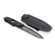 Hoffner Knives Hand Spear Flatline Combo Fixed Blade Knife, 4 7/8in Stainless Steel Spear Point Blade, Khaki/Black, 4 7/8in Blade, HS-S5CBK-FK