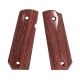 Hogue 1911 Govt. Ambidextrous Safety Cut Grip, Model Bobtail, Checkered, Kingwood, 45651