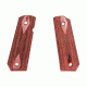 Hogue 1911 Govt. Ambidextrous Safety Cut Grip, Model Bobtail, Checkered, Rosewood Laminate, 45551
