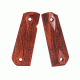 Hogue 1911 Govt. Ambidextrous Safety Cut Grip, Model Round Heel, Checkered, Coco Bolo, 45841