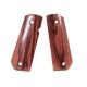 Hogue 1911 Govt. Ambidextrous Safety Cut Grip, Model Round Heel, Smooth, Kingwood, 45640