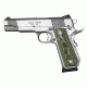 Hogue 1911 Govt. Grip, Model Bobtail, Checkered, G10 G-Mascus, Green Lava 01958