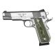 Hogue 1911 Govt. Grip, Model Bobtail, Checkered, G10 G-Mascus, Green Lava, 01958