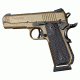 Hogue 1911 Govt. Grip, Model Round Heel, Piranha, G10, Black 01829