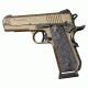 Hogue 1911 Govt. Grip, Model Round Heel, Piranha, G10 G-Mascus, Black/Grey 01827