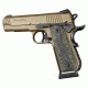 Hogue 1911 Govt. Grip, Model Round Heel, Piranha, G10 G-Mascus, Green Lava 01828