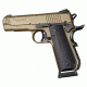 Hogue 1911 Govt. Grip, Model Round Heel, Smooth, G10, Black 01849