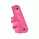 Hogue 1911 Govt. Laser Enhanced Grip, Green Laser, Govt. 1911 Model Rubber Grip, with Finger Grooves Pink, Pink, 45987