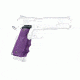 Hogue 1911 Govt. Laser Enhanced Grip, Green Laser, Govt. 1911 Model Rubber Grip, with Finger Grooves Purple, Purple, 45986