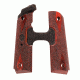 Hogue 1911 Govt. Laser Enhanced Grip, Red Laser, Reinforced Rosewood Checkered, Rosewood, 45580