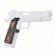 USED Hogue 1911 Govt. Laser Enhanced Grip, Red Laser, Reinforced Walnut Checkered, Walnut, 45480, EDEMO1