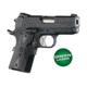 Hogue 1911 Officers Laser Enhanced Grip, Green Laser, Checkered, Reinforced Blackwood, Blackwood, 43681