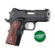 Hogue 1911 Officers Laser Enhanced Grip, Green Laser, Checkered, Reinforced Rosewood, Rosewood, 43581