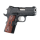 Hogue 1911 Officers Laser Enhanced Grip, Green Laser, Checkered, Reinforced Rosewood, Rosewood, 43581