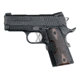 Hogue 1911 Officers Laser Enhanced Grip, Green Laser, Checkered, Reinforced Walnut, Walnut, 43481
