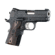 Hogue 1911 Officers Laser Enhanced Grip, Green Laser, Checkered, Reinforced Walnut, Walnut, 43481