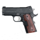 Hogue 1911 Officers Laser Enhanced Grip, Red Laser, Checkered, Reinforced Rosewood, Rosewood, 43580