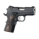 Hogue 1911 Officers Laser Enhanced Grip, Red Laser, Checkered, Reinforced Walnut, Walnut, 43480