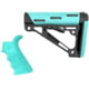 Hogue AR15/M16 Kit, Beavertail Grip and OverMold Collapsible Buttstock, Rifle, Rubber, Aqua, 13456