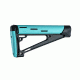 Hogue AR-15/M-16 OverMolded Fixed Buttstock - Fits A2 Buffer Tube, Aqua, 13441