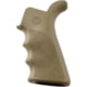 Hogue AR-15/M-16 Rubber Grip Beavertail with Finger Grooves, Rubber, Tan, 15023