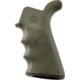 Hogue AR-15/M-16 Rubber Grip Beavertail with Finger Grooves, Rubber, Green, 15021