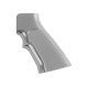 Hogue AR15 / M16 Gun Grip Checkered Aluminum - Brushed Gloss Clear Anodized 15175