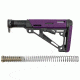 Hogue AR15/M16 OverMold Collapsible Buttstock Assy, w/ Mil-Spec Buffer Tube and Hardware, Purple Rubber 15645