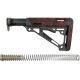 Hogue AR15/M16 OverMold Collapsible Buttstock Assy, w/ Mil-Spec Buffer Tube and Hardware, Red Lava Rubber 15445